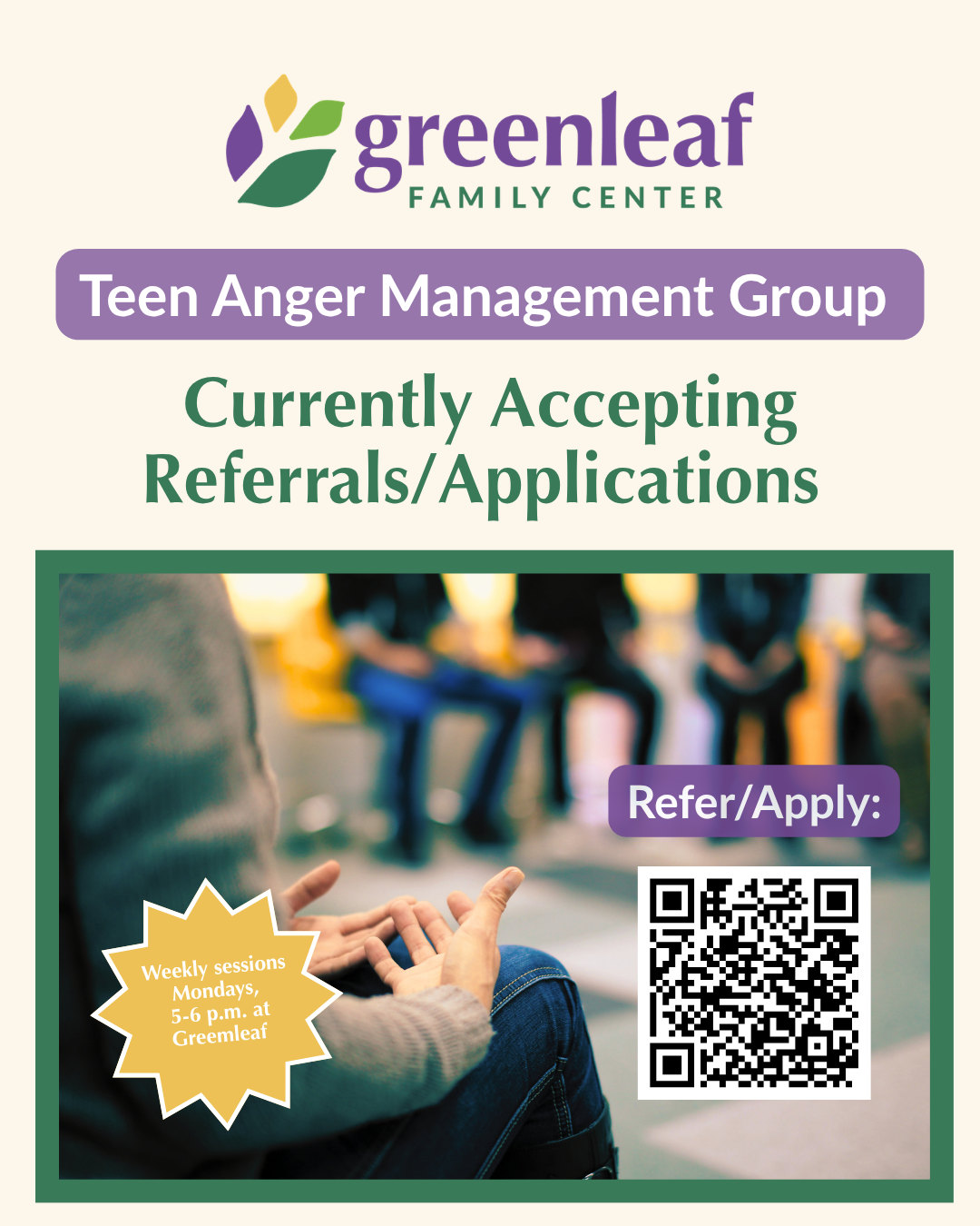 Teen Anger Management Group now enrolling