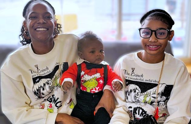 mother, daughter and baby 