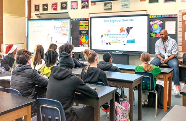 Middle school classroom