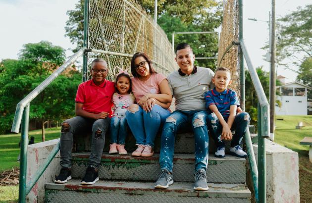 Family in Spring