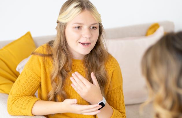 Young adult female  in therapy 